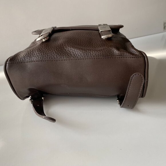 Vintage Esprit Sling Bag Mini Backpack Brown Vegan Leather main image 10